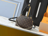 Crescent Double Zipper Handbag