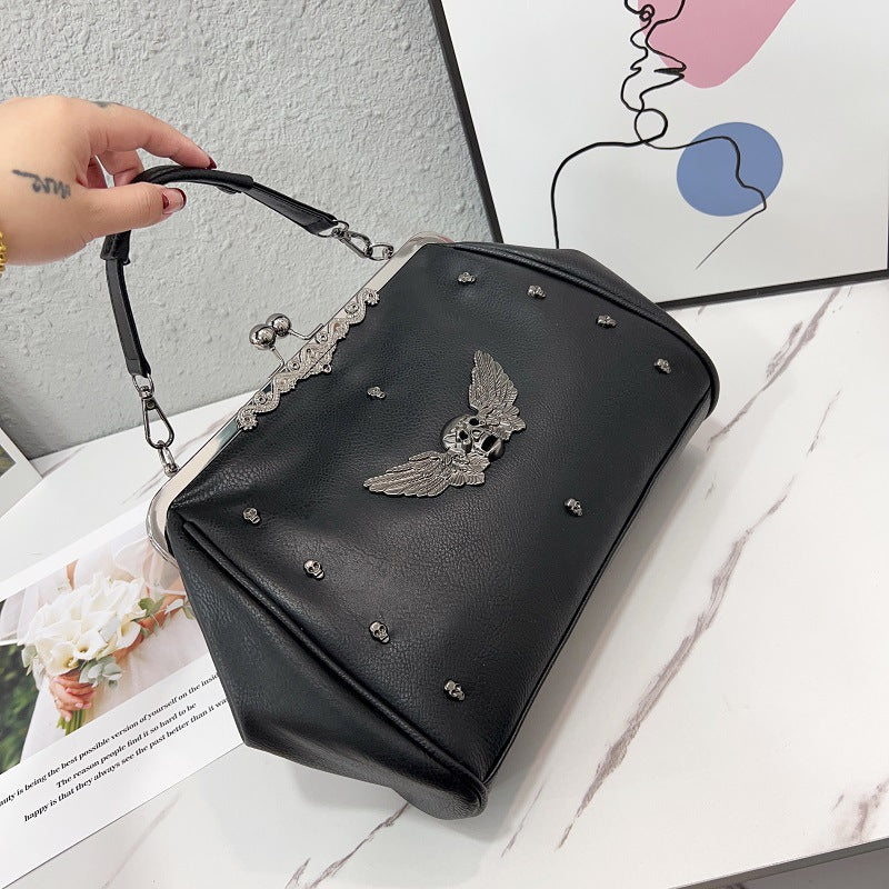 Solid Color Wings Retro Messenger Bag For Women