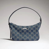 2026 Small Underarm Bag/Shoulder Bag (Dark Blue GG Denim) 874743 FAF8V 4042