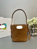suede bucket bag