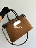 Suede Buckle Handbag