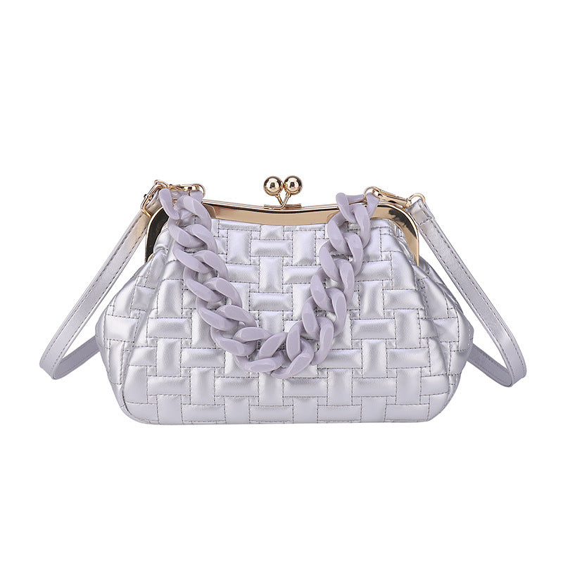 Small Design Pleated Single Shoulder Messenger Bag For Women