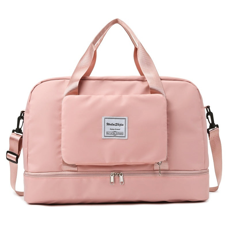 Large Capacity Folding Trolley Portable Travel Bag For Women