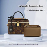 Vanity cosmetic bag inner liner