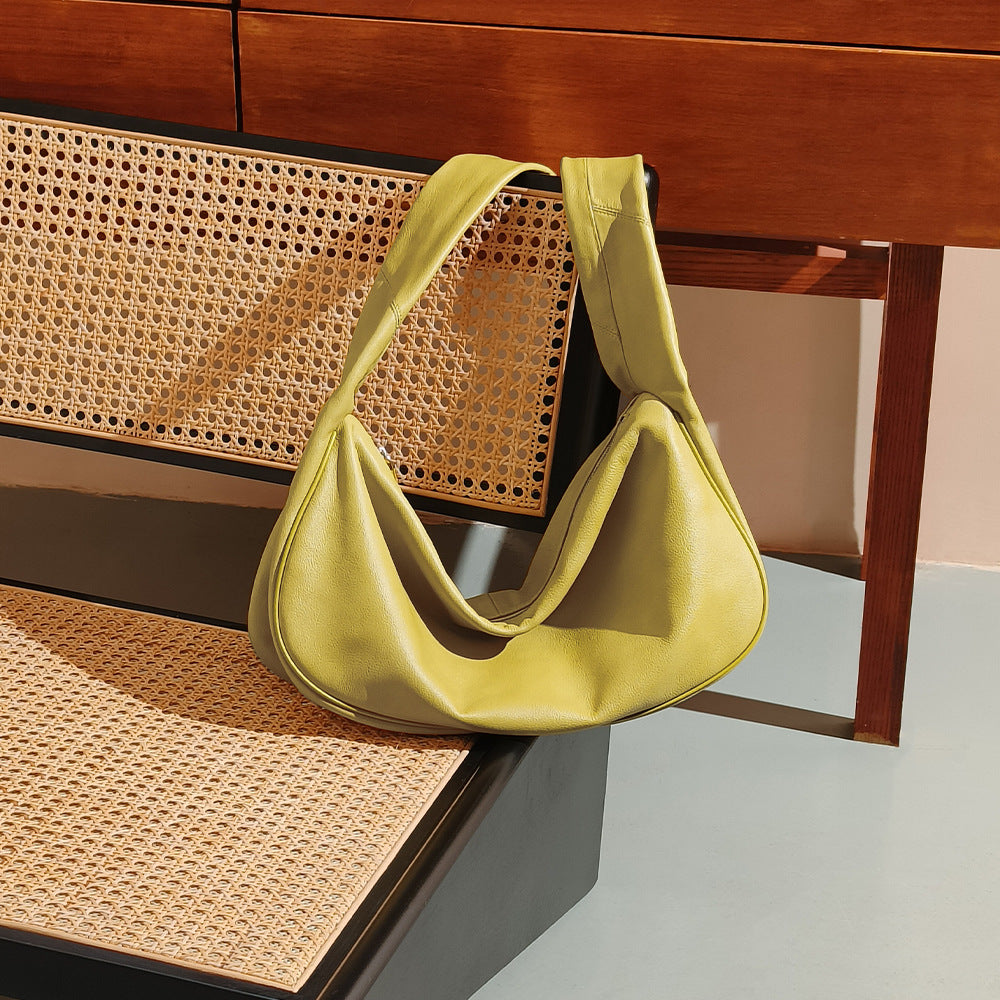 Top-grain Leather Dumpling Bag For Women With A Premium Feel