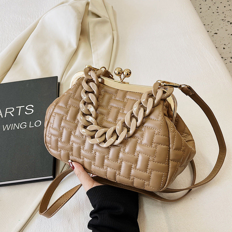 Small Design Pleated Single Shoulder Messenger Bag For Women