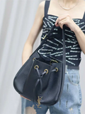PARIS VI SMALL HOBO BAG IN GRAINED LEATHER