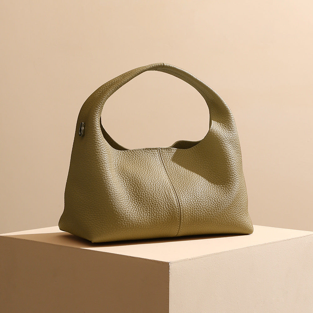 Top-grain Leather Dumpling Bag For Women With A Premium Feel