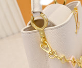 White leather mini handbag series