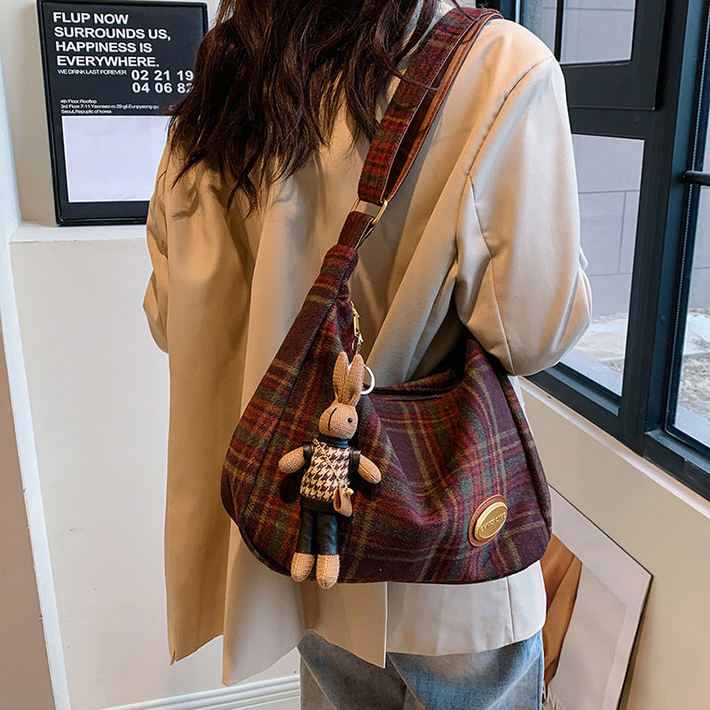 Autumn And Winter Large Capacity Woolen Bag For Women