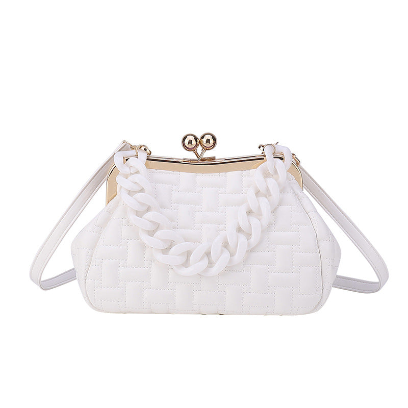 Small Design Pleated Single Shoulder Messenger Bag For Women