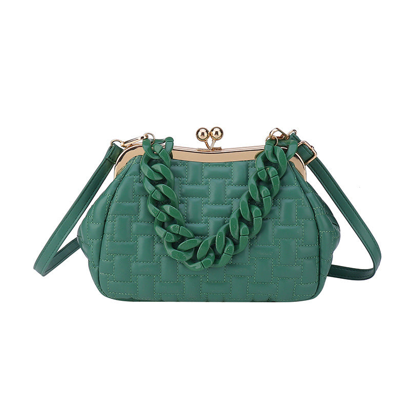 Small Design Pleated Single Shoulder Messenger Bag For Women