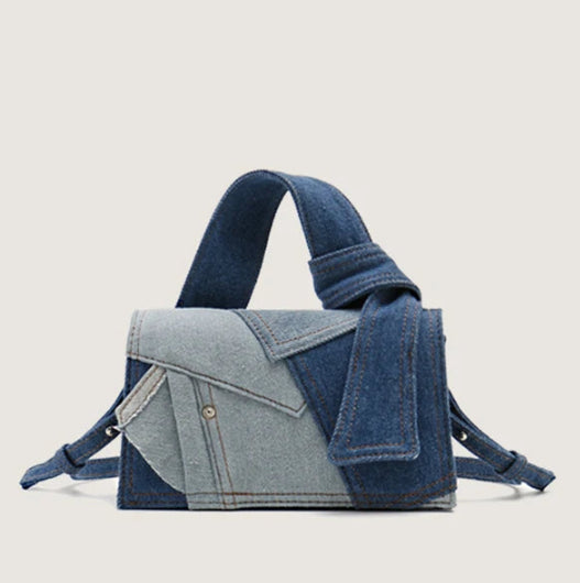 All-matching Jeans Stitching Crossbody Bag For Women