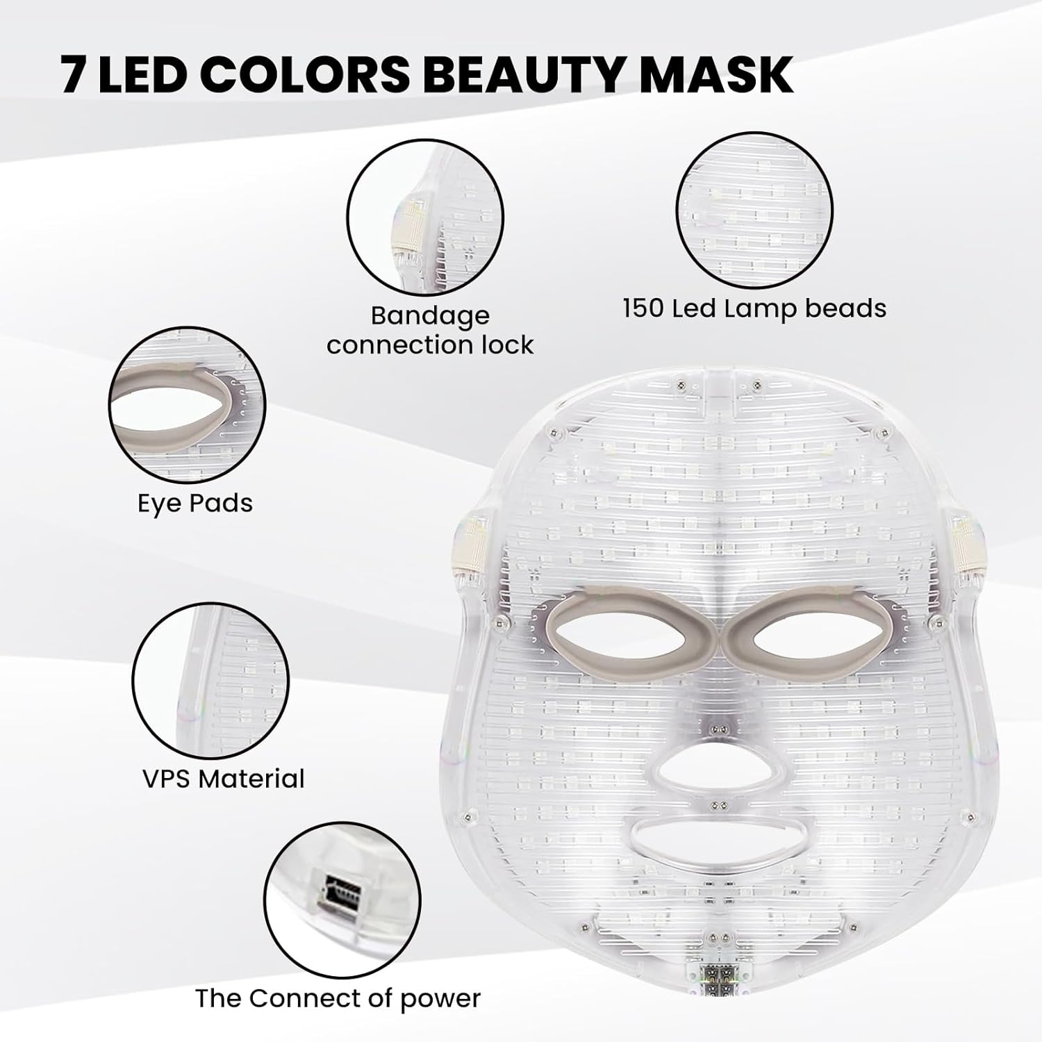 LED Face Mask Light Therapy – 7 Colors for Radiant Skin at Home