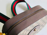 PVC brown leather tiger head camera bag
