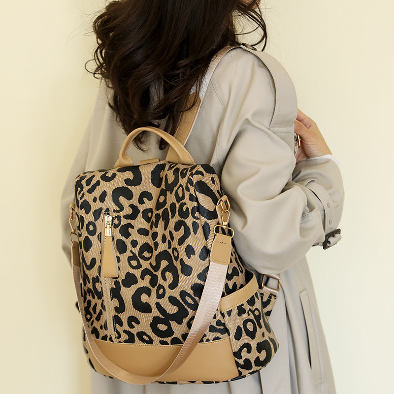 Simple Leisure Travel Large Capacity Soft Leather Shoulder Bag For Women