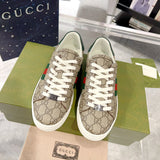 Women's Ace Series Ebony GG Supreme Canvas Sneakers |760774 FACMZ 9746
