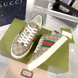 Women's Ace Series Ebony GG Supreme Canvas Sneakers |760774 FACMZ 9746