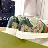 Men's Ace Series Ebony GG Supreme Canvas Sneakers |760775 FACMZ 9746