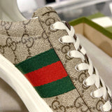 Women's Ace Series Ebony GG Supreme Canvas Sneakers |760774 FACMZ 9746
