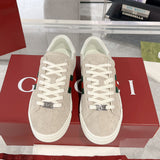 Women's Ace Series Oatmeal GG Suede Sneakers |798654 AADV9 9566