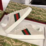 Men's Ace Series Oatmeal GG Suede Sneakers |798652 AADV9 9566