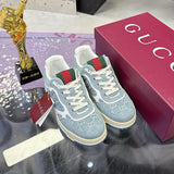 Re-Web Series Couple's Sneakers (Men's) Blue GG Denim |834708 FAEVU 4645