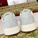 Ace Series Light Blue GG Supreme Canvas Web Stripe Men's Sneakers |760775 FACMZ 4049