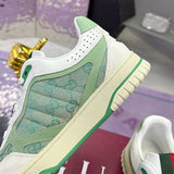 Re-Web Series Sneakers (Men's), Classic GG Canvas, Green/Ivory Patchwork|  787476 AADHW 9573
