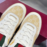 Re-Web Series Men's Canvas Sneakers Ivory/Light Beige GG Canvas |824221 AADJA 9572
