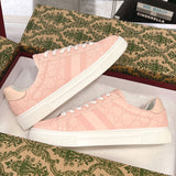 Ace Series Women's Pink GG Supreme Canvas Sneakers |812026 FAD2A 8741