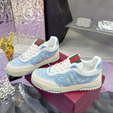 Re-Web Series Men's Sneakers, Light Blue GG Denim |834708 FAEVU 4645