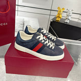 Ace Series Men's Black GG Supreme Canvas Sneakers 760775 FACMZ 1065