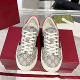 Men's Ace Series Web Strap Beige GG Supreme Canvas Sneakers |760775 FACMZ 4049
