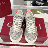 Men's Ace Series Web Strap Beige GG Supreme Canvas Sneakers |760775 FACMZ 4049