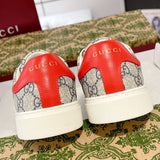 Men's Ace Series Web Strap Beige GG Supreme Canvas Sneakers |760775 FACMZ 4049
