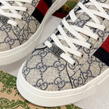 Men's Ace Series Web Strap Beige GG Supreme Canvas Sneakers |760775 FACMZ 4049