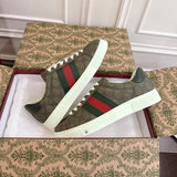 Men's Ace Series Ebony GG Supreme Canvas Web Strap Sneakers |760775 FACMZ 9746
