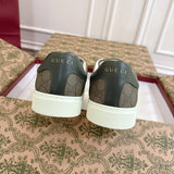 Men's Ace Series Ebony GG Supreme Canvas Web Strap Sneakers |760775 FACMZ 9746