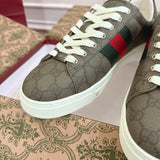 Men's Ace Series Ebony GG Supreme Canvas Web Strap Sneakers |760775 FACMZ 9746