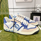 Men's MAC80 Series Low-Top Sneakers (Off-White and Blue Leather Mix) |749896 AAB79 9149
