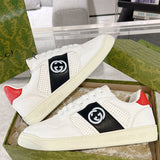 Men's MAC80 Interlocking Double G White Sneakers |756811 AAB79 1051