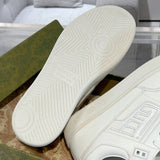 Screener Series Men's All-White Perforated Leather Low-Top Sneakers |798785 AADU0 9094