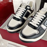 MAC80 Series Women's Leather Sneakers (Black and White Color Block) |756815 AAB79 1051