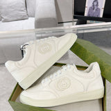 G75 Series Women's White Suede Sneakers| 812656 AADM0 9110