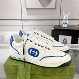 MAC80 Series Women's Low-Top Sneakers (Off-White and Blue Leather) |778301 AAB79 4542
