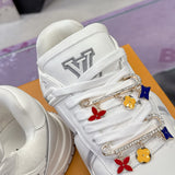 Couple's Run Away Maxi Sneakers (Men's) Smooth White Calf Leather| 1AHSRL