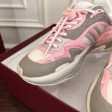 Women’s 2.0 Series Mesh and Leather Low-Top Sneakers (Pink/Gray) |816489 FAD5T 8755