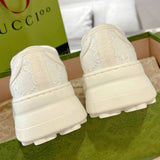 Women's Tennis 1977 Series GG White Canvas Chunky-Sole Sneakers |746767 20Q20 9044