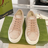 Women's Pink Canvas Platform Sneakers 746766 FABZZ 5641
